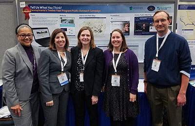 STC outreach team with Scretary Richards at the 2018 TRB Conference