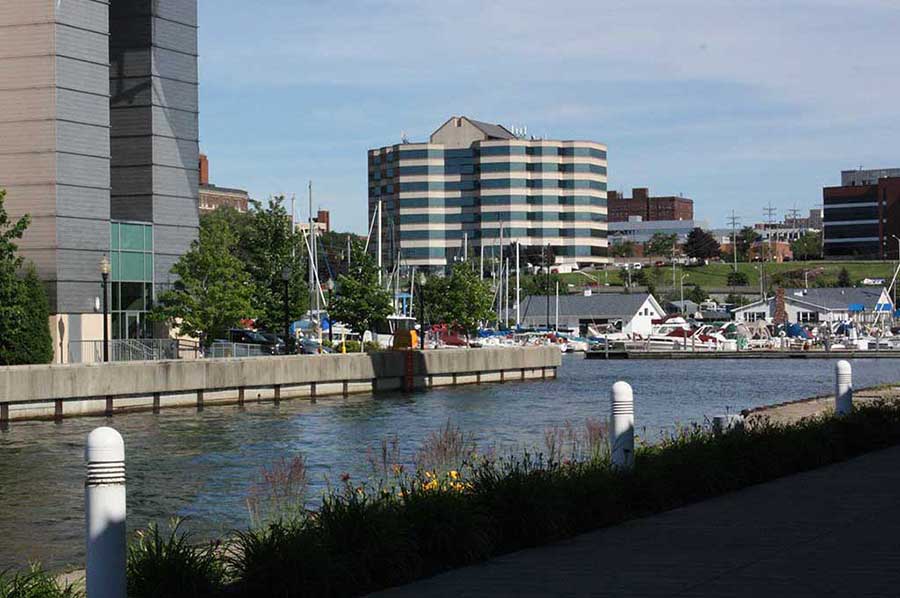 A view of Erie from the convention center, Erie County
