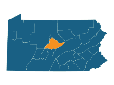 Centre County map