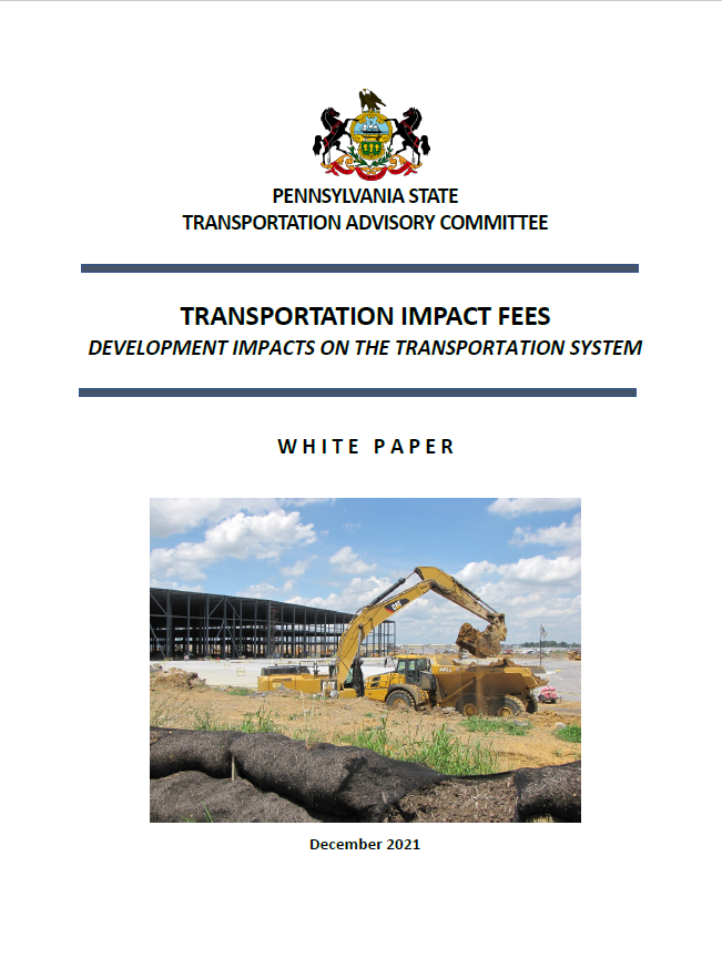 Transportation Impact Fees White Paper cover
