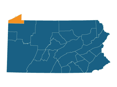Erie county map