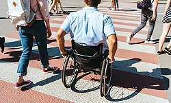 Pedestrians in crosswalk