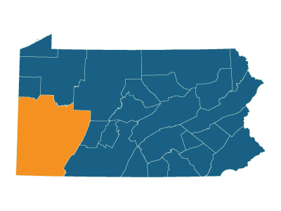 Southwestern Pennsylvania commission area map